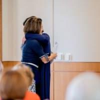 President Mantella hugging Fatma Mili.